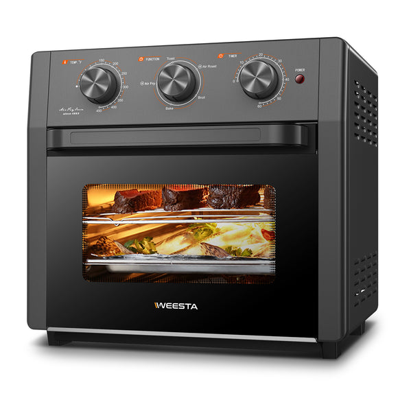 Air Fryer Toaster Oven - 5-In-1 Convection Oven with Air Fry, Roast, Toast, Broil & Bake Function - Air Fry Toaster Oven for Countertop - Kitchen Appliances for Cooking Chicken, Steak & Pizza