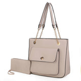 MKF Collection Jenna Shoulder Bag by Mia k and Wallet- 2 pieces